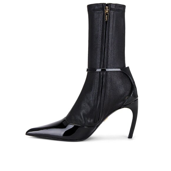 Ferragamo Britt Mid-calf Stiletto Boots - Pointed Toe Black - US 11 / EU 41 NIB - Picture 10 of 12